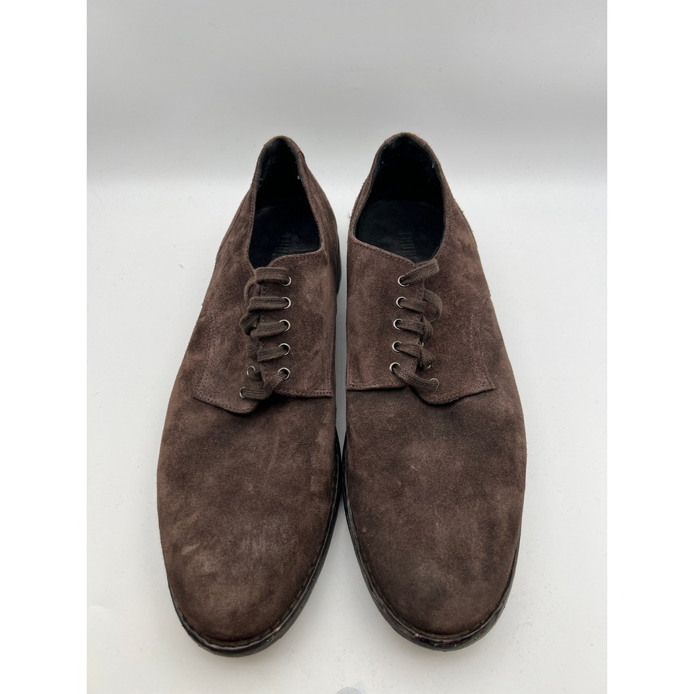 Thursday Boot Co Statesman Dark Brown Suede Derby Shoes Men 11 Lug Sole Portugal